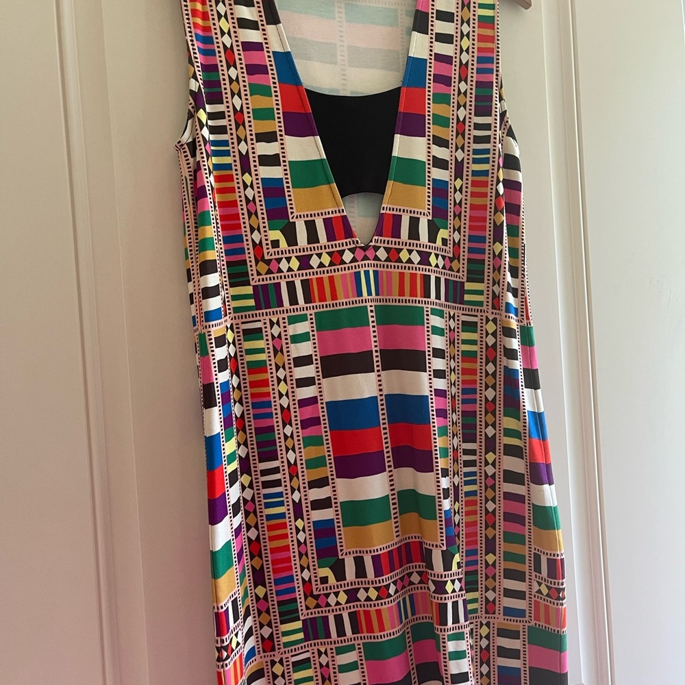 Mara Hoffman Red and Pink Mini Dress